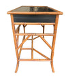 FRENCH RIVIERA STYLE BAMBOO AND RATTAN DESK WITH SINGLE DRAWER