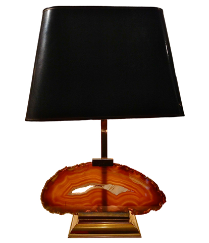 A FRENCH AGATE LAMP