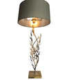  FRENCH GILT AND BLACK METAL CORAL LAMP