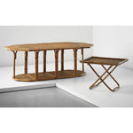 GABRIELLA CRESPI BAMBOO AND WICKER SIDE TABLE