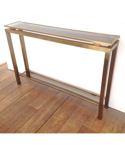 Guy Leferve brass console table 1970s