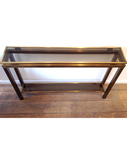 Guy Leferve brass console table 1970s