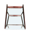 ICO PARISI ROSEWOOD MAGAZINE RACK SIDE TABLE