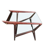 ICO PARISI ROSEWOOD MAGAZINE RACK SIDE TABLE