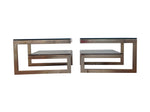 Pair of Belgo chrome  G side tables 