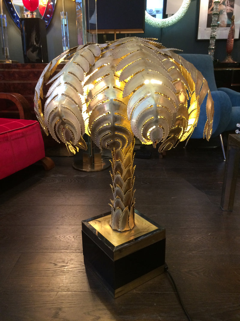 MAISON JANSEN PALM TREE TABLE LAMP