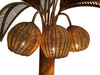 Large Rattan Palm Tree Floor Light - Mid Century Lighting - Ed Butcher Antiques