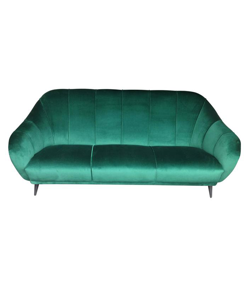 ITALIAN EMERALD GREEN VELVET SOFA