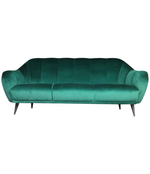 ITALIAN EMERALD GREEN VELVET SOFA