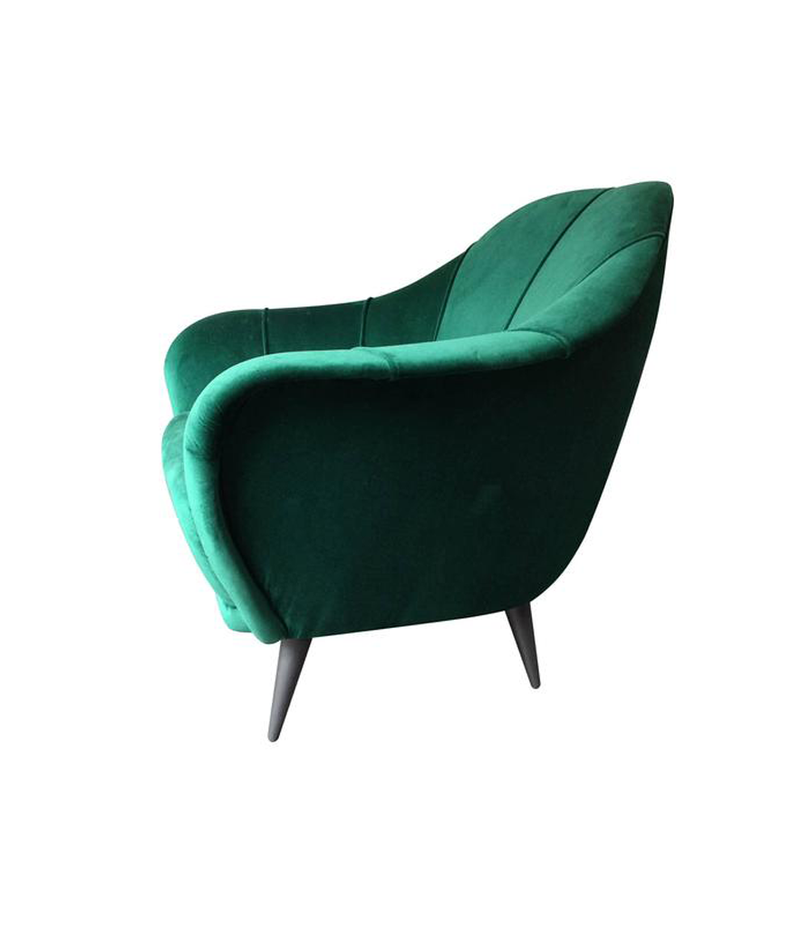 ITALIAN EMERALD GREEN VELVET SOFA