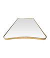 ITALIAN SHIELD MIRROR WITH BRASS SURROUND IN THE STYLE OF GIO PONTI