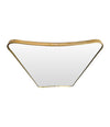 ITALIAN SHIELD MIRROR WITH BRASS SURROUND IN THE STYLE OF GIO PONTI