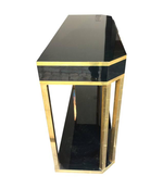 JEAN CLAUDE MAHEY BLACK LACQUER AND BRASS CONSOLE