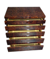 JEAN CLAUDE MAHEY BURLWOOD CHEST OF DRAWERS