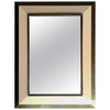 JEAN CLAUDE MAHEY IVORY LACQUER AND BRASS MIRROR