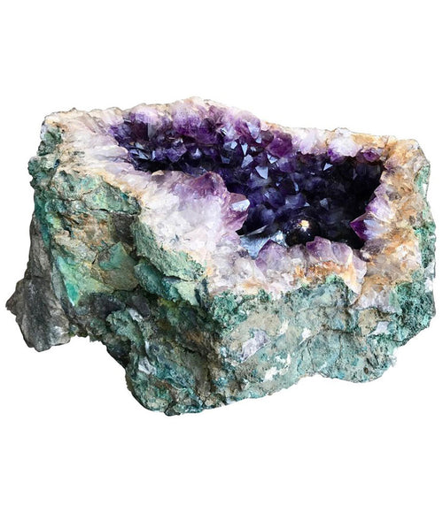 LARGE BRAZILIAN AMETHYST GEODE WITH LIGHTS INSIDE