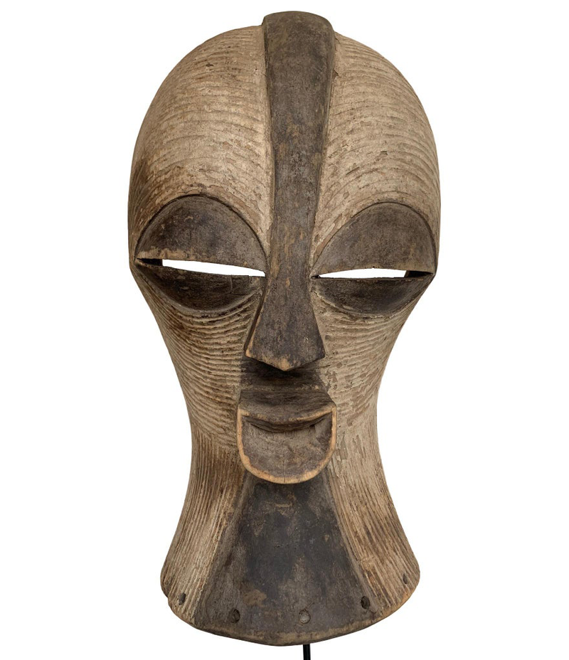 LARGE FEMALE SONGYE KIFWEBE CARVED CEREMONIAL WOODEN MASK