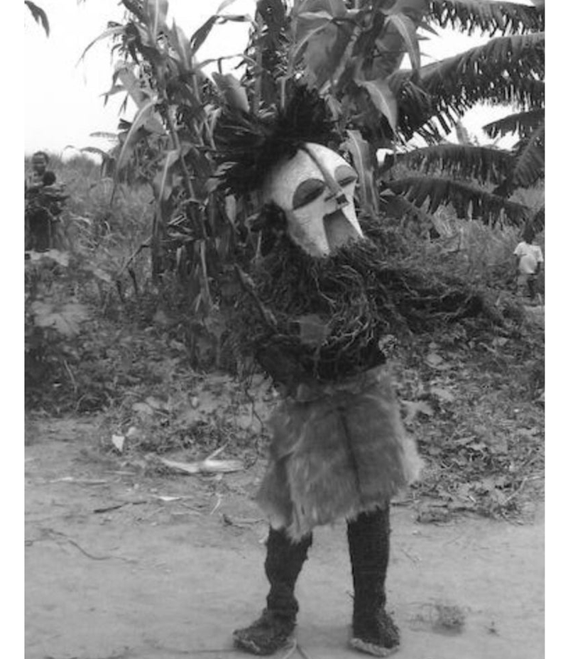 LARGE FEMALE SONGYE KIFWEBE CARVED CEREMONIAL WOODEN MASK