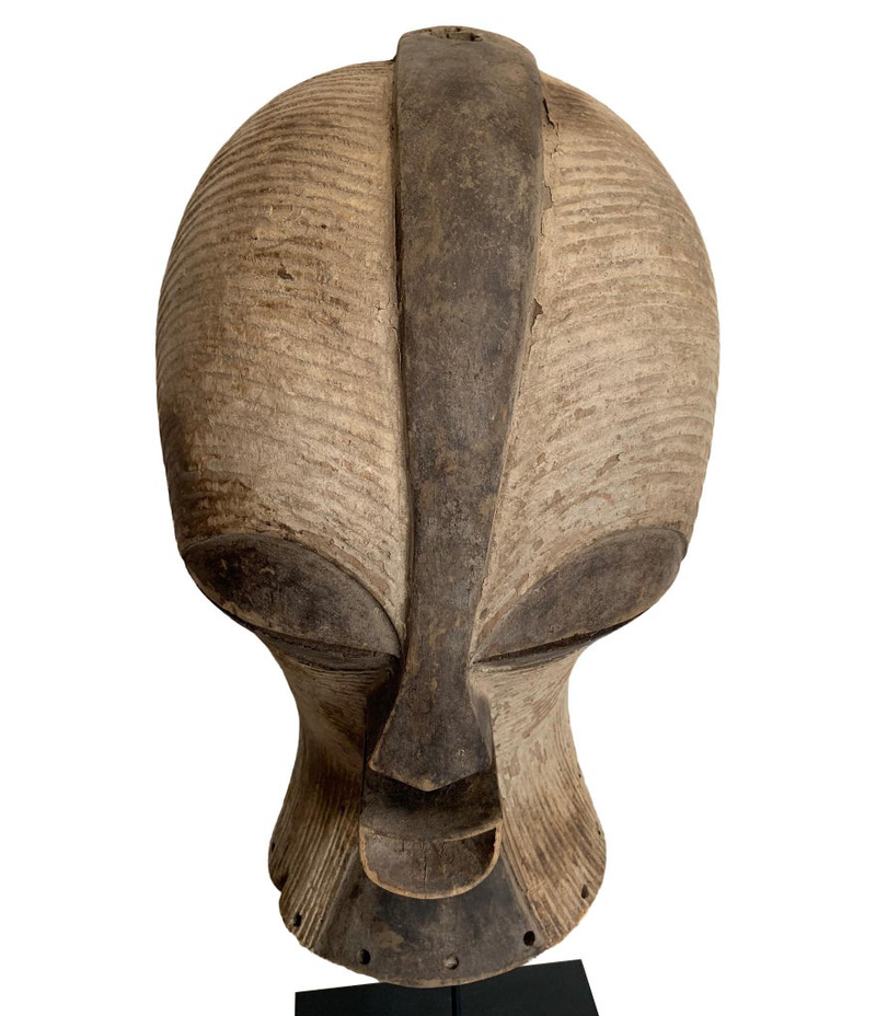 LARGE FEMALE SONGYE KIFWEBE CARVED CEREMONIAL WOODEN MASK