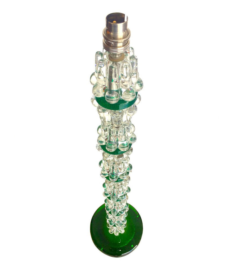 LARGE PAIR OF GREEN ORREFORS GLASS LAMPS