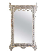 LARGE STUNNING 19TH CENTURY SYRIAN MIRROR WITH MOTHER OF PEARL INLAY