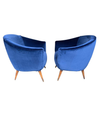 LOVELY PAIR OF ITALIAN 1950S COCKTAIL CHAIRS IN THE STYLE OF GIO PONTI