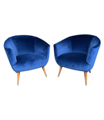 LOVELY PAIR OF ITALIAN 1950S COCKTAIL CHAIRS IN THE STYLE OF GIO PONTI