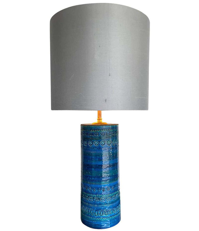 1960s Bitossi Ceramic Lamp - Aldo Londi - Rimini Blue - Mid Century Lamp - Ed Butcher Antiques