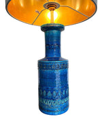 LOVELY 1960S BITOSSI CERAMIC LAMP BY ALDO LONDI IN FAMOUS "RIMINI BLUE"