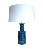 LOVELY 1960S BITOSSI CERAMIC LAMP BY ALDO LONDI IN FAMOUS "RIMINI BLUE"