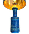 LOVELY 1960S BITOSSI CERAMIC LAMP BY ALDO LONDI IN FAMOUS "RIMINI BLUE"