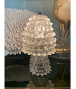 LOVELY PAIR OF 1940S BAROVIER E TOSO ROSTRATE MURANO GLASS LAMPS