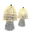 LOVELY PAIR OF 1940S BAROVIER E TOSO ROSTRATE MURANO GLASS LAMPS