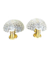 LOVELY PAIR OF 1960S BAROVIER AND TOSO MURANO GLASS LEAF WALL SCONCES