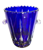 LOVELY VAL SAINT LAMBERT COBALT BLUE CRYSTAL CHAMPAGNE BUCKET