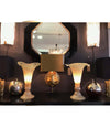 LOVELY PAIR OF FLUTED MURANO GLASS LAMPS WITH MOTTLED, RIBBED FINISH