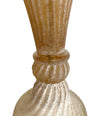 LOVELY PAIR OF FLUTED MURANO GLASS LAMPS WITH MOTTLED, RIBBED FINISH