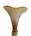 LOVELY PAIR OF FLUTED MURANO GLASS LAMPS WITH MOTTLED, RIBBED FINISH