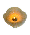 LOVELY PAIR OF FLUTED MURANO GLASS LAMPS WITH MOTTLED, RIBBED FINISH