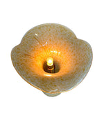LOVELY PAIR OF FLUTED MURANO GLASS LAMPS WITH MOTTLED, RIBBED FINISH