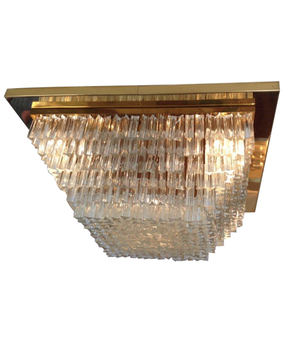 Large Venini Murano crystal chandelier 