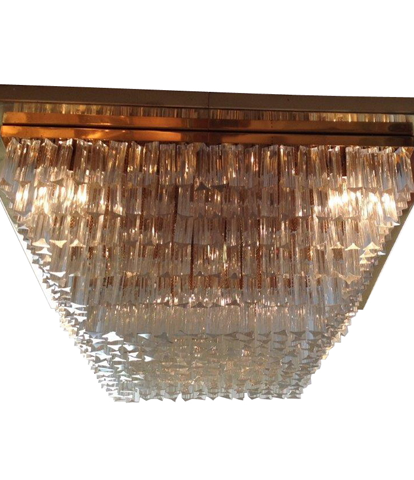 Large Venini Murano crystal chandelier 