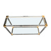 LUCITE AND GILT METAL CONSOLE TABLE