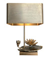 Maison Charles “Nenuphar Double Ecran” Bronze Lamp with Original Metal Shade