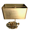 Maison Charles “Nenuphar Double Ecran” Bronze Lamp with Original Metal Shade