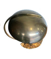 MAISON CHARLES “NENUPHAR” BRONZE LAMP WITH ORIGINAL DOMED METAL SHADE