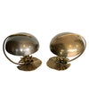 MAISON CHARLES “NENUPHAR” BRONZE LAMP WITH ORIGINAL DOMED METAL SHADE