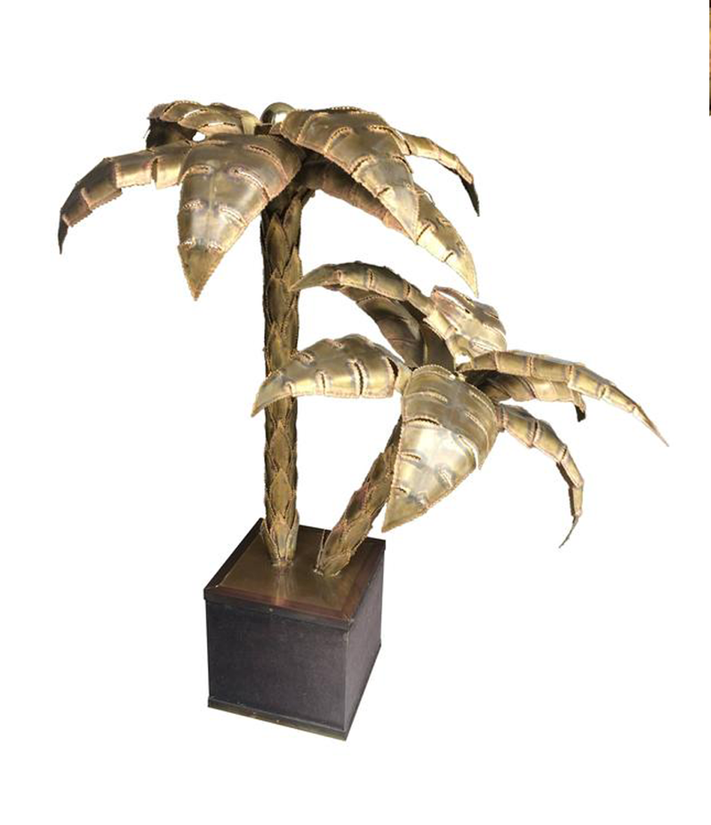 MAISON JANSEN ORIGINAL PALM TREE TABLE LAMP