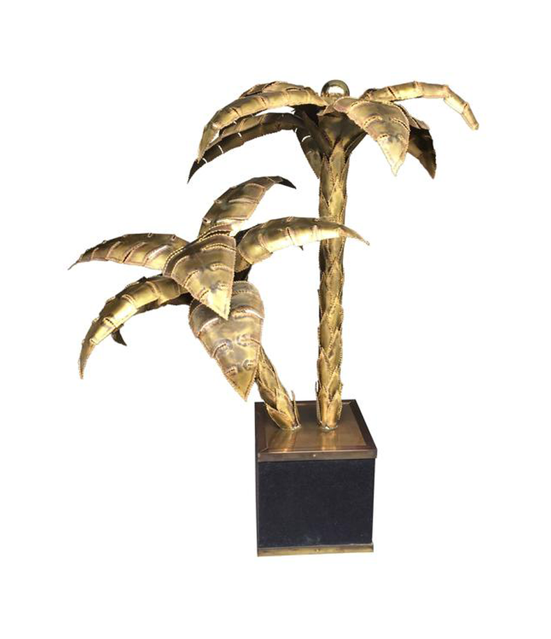 MAISON JANSEN ORIGINAL PALM TREE TABLE LAMP