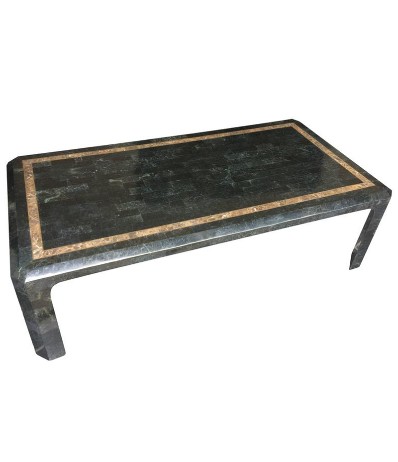 MAITLAND-SMITH TESSELLATED MARBLE AND SHELL COFFEE TABLE